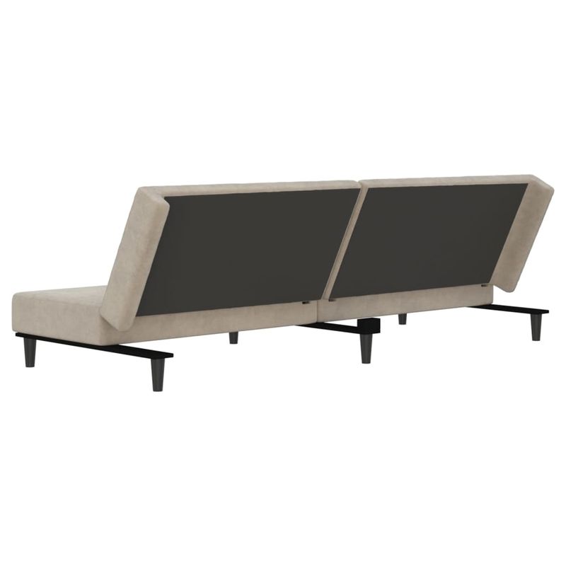 Casa si Gradina - Mobilier - Canapele si coltare - Canapele - Canapea extensibila cu 2 locuri, gri deschis, catifea - Infinity.ro