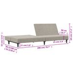 Casa si Gradina - Mobilier - Canapele si coltare - Canapele - Canapea extensibila cu 2 locuri, gri deschis, catifea - Infinity.ro