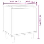 Casa si Gradina - Mobilier - Comode si corpuri - Noptiere - Noptiera cu picioare din lemn masiv, stejar maro, 40x30x50 cm - Infinity.ro