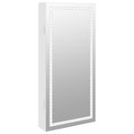Casa si Gradina - Mobilier - Dulapuri si sifoniere - Dulapuri - Dulap de bijuterii cu oglinda si lumini LED, de perete, alb - Infinity.ro