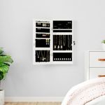 Casa si Gradina - Mobilier - Dulapuri si sifoniere - Dulapuri - Dulap de bijuterii cu oglinda si lumini LED, de perete, alb - Infinity.ro