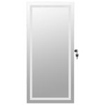 Casa si Gradina - Mobilier - Dulapuri si sifoniere - Dulapuri - Dulap de bijuterii cu oglinda si lumini LED, de perete, alb - Infinity.ro