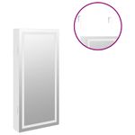 Casa si Gradina - Mobilier - Dulapuri si sifoniere - Dulapuri - Dulap de bijuterii cu oglinda si lumini LED, de perete, alb - Infinity.ro