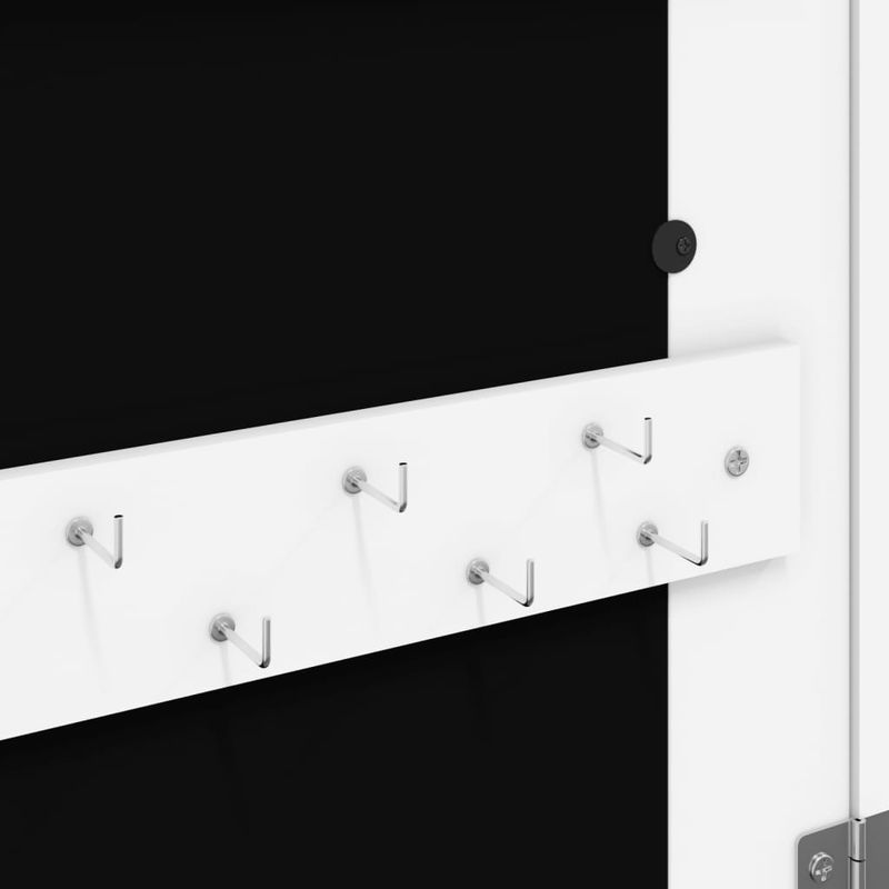 Casa si Gradina - Mobilier - Dulapuri si sifoniere - Dulapuri - Dulap de bijuterii cu oglinda si lumini LED, de perete, alb - Infinity.ro