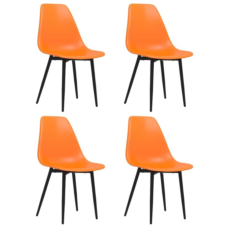 Casa si Gradina - Mobilier - Scaune si fotolii - Scaune - Scaune de bucatarie, 4 buc., portocaliu, PP - Infinity.ro