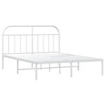 Casa si Gradina - Mobilier - Paturi si accesorii - Paturi - Cadru de pat metalic cu tablie, alb, 140x200 cm - Infinity.ro