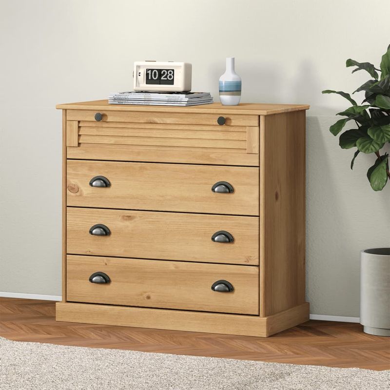 Casa si Gradina - Mobilier - Comode si corpuri - Comode - Comoda cu sertare VIGO, 80x40x76 cm, lemn masiv de pin - Infinity.ro