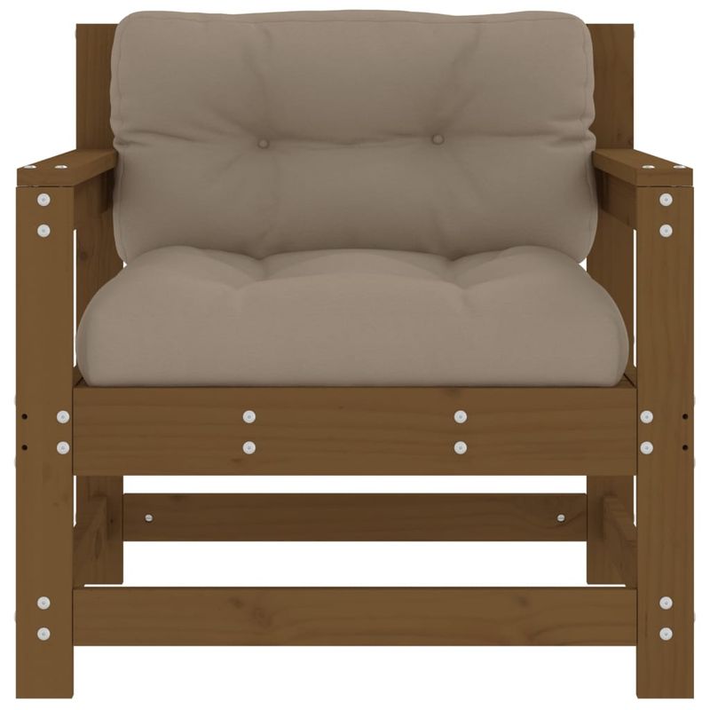 Casa si Gradina - Gradina si terasa - Mobilier exterior - Canapele si fotolii gradina - Scaune de gradina cu perne 2 buc. maro miere lemn masiv de pin - Infinity.ro