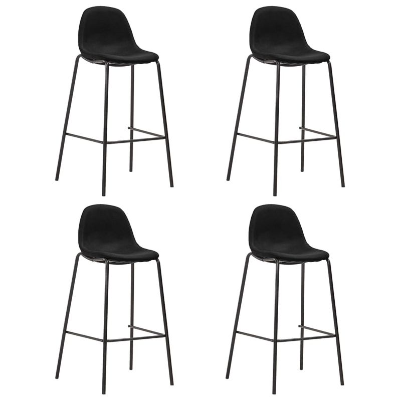 Casa si Gradina - Mobilier - Seturi de mobilier - Seturi bucatarie - Set mobilier de bar, 5 piese, negru, material textil - Infinity.ro