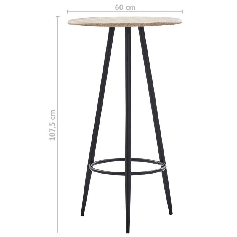 Casa si Gradina - Mobilier - Seturi de mobilier - Seturi bucatarie - Set mobilier de bar, 5 piese, negru, material textil - Infinity.ro
