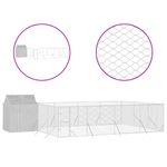 Petshop - Accesorii petshop - Culcusuri si custi - Custi interior si exterior - Padoc de exterior cu acoperis argintiu 6x6x2,5m otel galvanizat - Infinity.ro