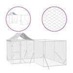 Petshop - Accesorii petshop - Culcusuri si custi - Custi interior si exterior - Padoc exterior cu acoperis argintiu 4x4x2,5 m otel galvanizat - Infinity.ro