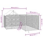 Petshop - Accesorii petshop - Culcusuri si custi - Custi interior si exterior - Padoc exterior cu acoperis argintiu 4x4x2,5 m otel galvanizat - Infinity.ro