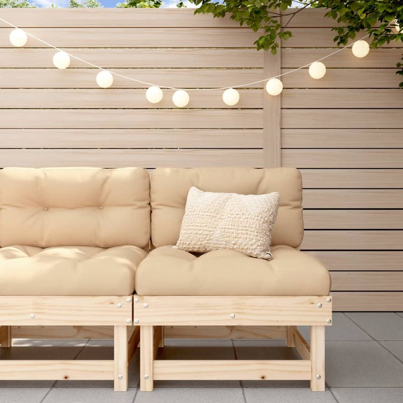 Casa si Gradina - Gradina si terasa - Mobilier exterior - Canapele si fotolii gradina - Canapea de mijloc cu perne, lemn masiv de pin - Infinity.ro