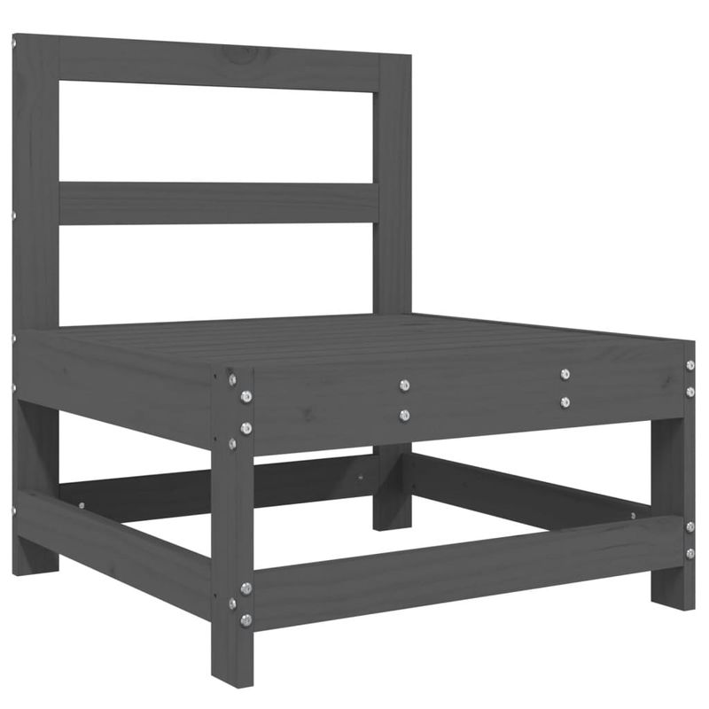 Casa si Gradina - Gradina si terasa - Mobilier exterior - Seturi mobila gradina - Set mobilier de gradina, 7 piese, gri, lemn masiv de pin - Infinity.ro