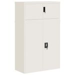 Casa si Gradina - Constructii - Depozitare, transport si protectie - Rafturi, fisete si vestiare - Fiset, alb, 90x40x145 cm, otel - Infinity.ro