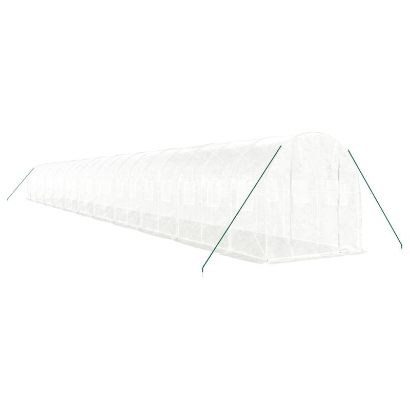 Casa si Gradina - Gradinarit si plante - Sere si solarii - Sera cu cadru din otel, alb, 44 m², 22x2x2 m - Infinity.ro