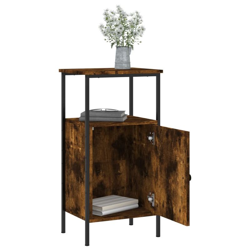 Casa si Gradina - Mobilier - Comode si corpuri - Noptiere - Noptiera, stejar fumuriu, 41x31x80 cm, lemn compozit - Infinity.ro