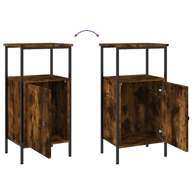 Casa si Gradina - Mobilier - Comode si corpuri - Noptiere - Noptiera, stejar fumuriu, 41x31x80 cm, lemn compozit - Infinity.ro