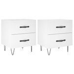 Casa si Gradina - Mobilier - Comode si corpuri - Noptiere - Noptiere, 2 buc., alb, 40x35x47,5 cm, lemn compozit - Infinity.ro