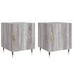 Casa si Gradina - Mobilier - Comode si corpuri - Noptiere - Noptiere, 2 buc., gri sonoma, 40x40x50 cm, lemn compozit - Infinity.ro