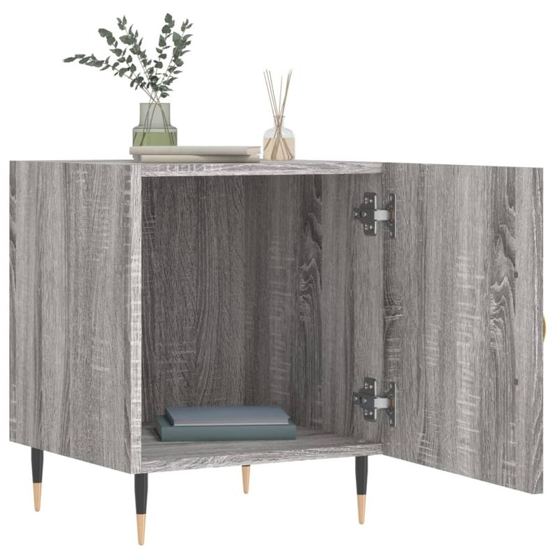 Casa si Gradina - Mobilier - Comode si corpuri - Noptiere - Noptiere, 2 buc., gri sonoma, 40x40x50 cm, lemn compozit - Infinity.ro