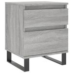 Casa si Gradina - Mobilier - Comode si corpuri - Noptiere - Noptiere, 2 buc., gri sonoma, 40x35x50 cm, lemn compozit - Infinity.ro