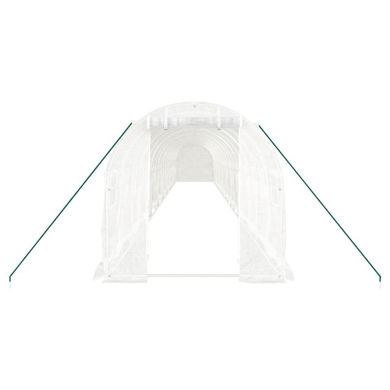 Casa si Gradina - Gradinarit si plante - Sere si solarii - Sera cu cadru din otel, alb, 36 m², 18x2x2 m - Infinity.ro