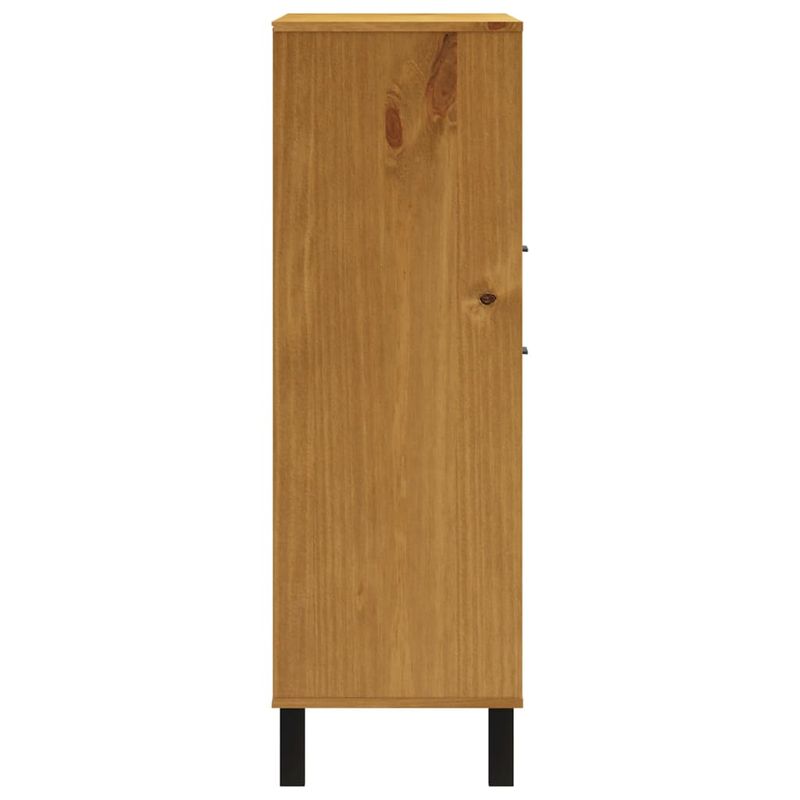 Casa si Gradina - Mobilier - Comode si corpuri - Comode - Dulap cu usa din sticla „FLAM” 92x40x122,5 cm lemn masiv de pin - Infinity.ro