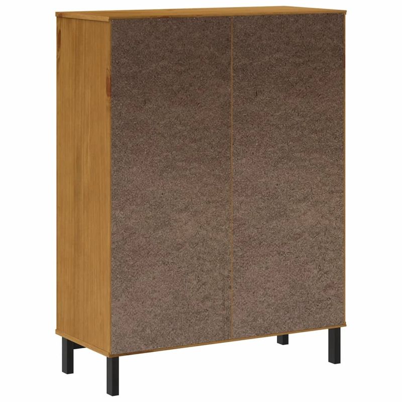 Casa si Gradina - Mobilier - Comode si corpuri - Comode - Dulap cu usa din sticla „FLAM” 92x40x122,5 cm lemn masiv de pin - Infinity.ro