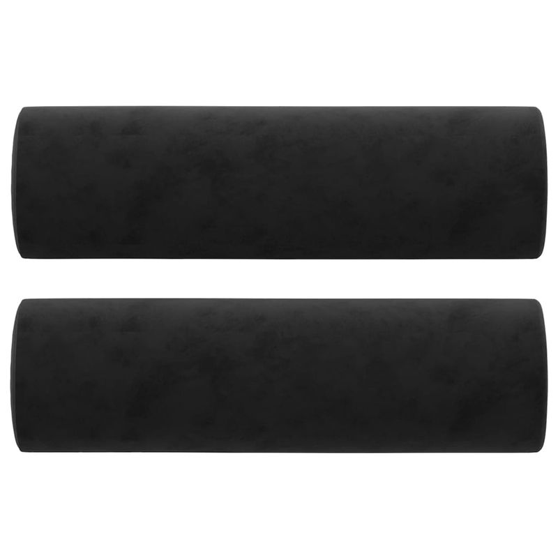 Casa si Gradina - Mobilier - Canapele si coltare - Canapele - Canapea cu 3 locuri cu pernute, negru, 180 cm, catifea - Infinity.ro