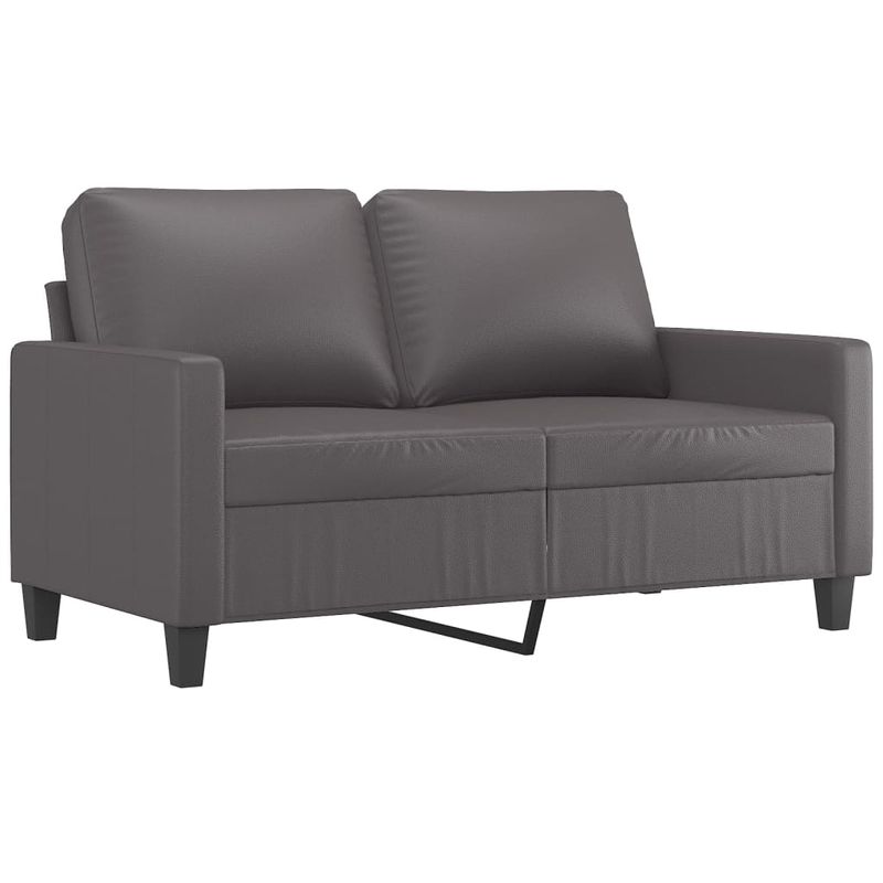 Casa si Gradina - Mobilier - Canapele si coltare - Canapele - Canapea cu 2 locuri, gri, 120 cm, piele ecologica - Infinity.ro