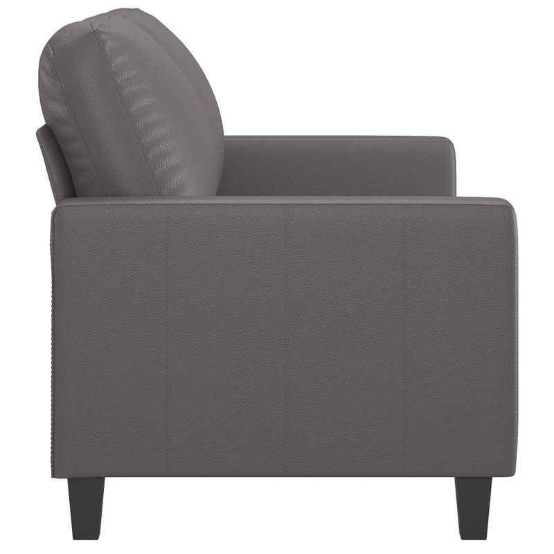 Casa si Gradina - Mobilier - Canapele si coltare - Canapele - Canapea cu 2 locuri, gri, 120 cm, piele ecologica - Infinity.ro