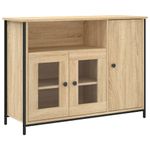 Casa si Gradina - Mobilier - Comode si corpuri - Comode - Servanta, stejar sonoma, 100x35x75 cm, lemn prelucrat - Infinity.ro