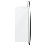 Casa si Gradina - Mobilier - Mobilier baie - Corpuri baie - Dulap de baie cu oglinda rotunda si LED, alb, 47x47x17,5 cm - Infinity.ro