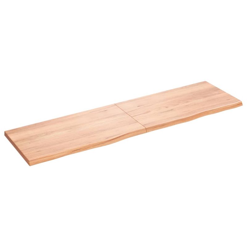 Casa si Gradina - Mobilier - Mobilier baie - Blaturi baie - Blat de baie, maro deschis, 180x50x(2-4) cm, lemn masiv tratat - Infinity.ro