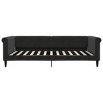 Casa si Gradina - Mobilier - Paturi si accesorii - Paturi - Pat de zi cu saltea, negru, 100x200 cm, catifea - Infinity.ro