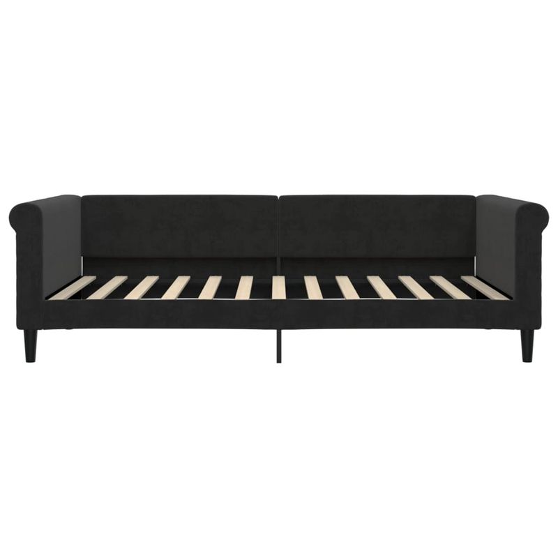Casa si Gradina - Mobilier - Paturi si accesorii - Paturi - Pat de zi cu saltea, negru, 100x200 cm, catifea - Infinity.ro