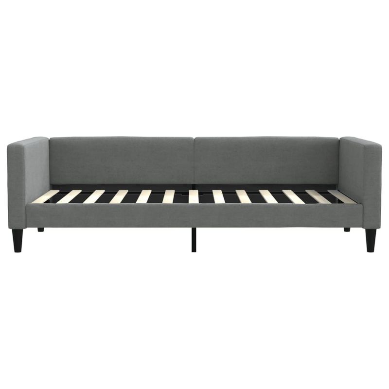 Casa si Gradina - Mobilier - Paturi si accesorii - Paturi - Pat de zi cu saltea, gri inchis, 90x200 cm, textil - Infinity.ro