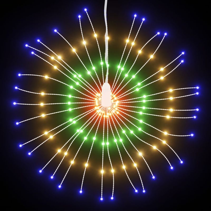 Casa si Gradina - Decoratiuni - Decoratiuni de sezon - Lumina stelara de Craciun 140 LED-uri 2 buc., multicolor, 17 cm - Infinity.ro