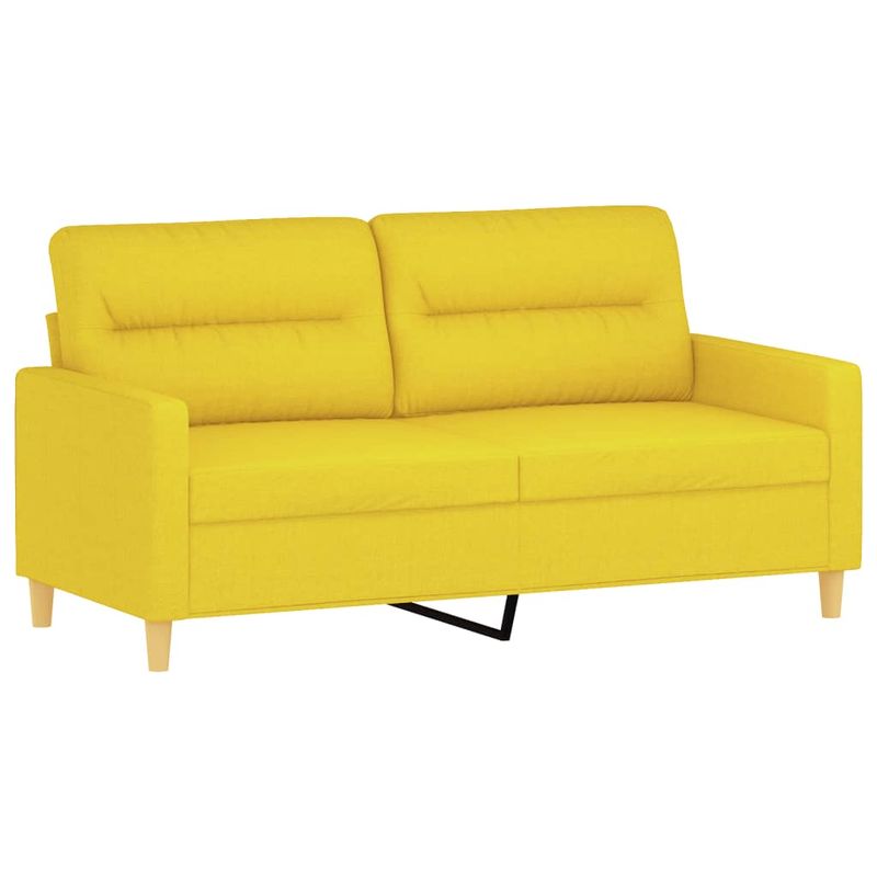 Casa si Gradina - Mobilier - Seturi de mobilier - Seturi living - Set de canapele cu perne, 3 piese, galben deschis, textil - Infinity.ro