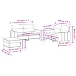 Casa si Gradina - Mobilier - Seturi de mobilier - Seturi living - Set de canapele cu perne, 3 piese, galben deschis, textil - Infinity.ro