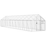 Petshop - Accesorii petshop - Culcusuri si custi - Tarcuri si colivii - Voliera de pasari, argintiu, 1,79x10x1,85 m, aluminiu - Infinity.ro