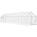 Petshop - Accesorii petshop - Culcusuri si custi - Tarcuri si colivii - Voliera de pasari, argintiu, 1,79x10x1,85 m, aluminiu - Infinity.ro