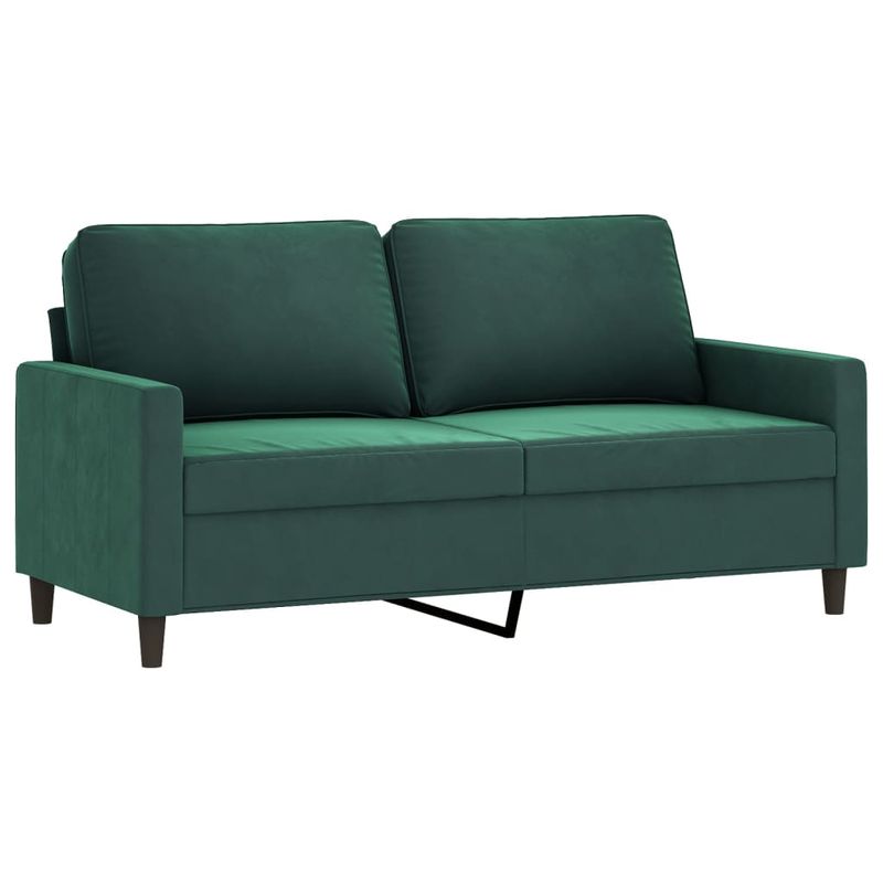 Casa si Gradina - Mobilier - Seturi de mobilier - Seturi living - Set de canapele cu perne, 3 piese, verde inchis, catifea - Infinity.ro