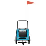 Petshop - Accesorii petshop - Culcusuri si custi - Genti si articole transport - Remorca bicicleta animale companie, albastru/negru, oxford/fier - Infinity.ro