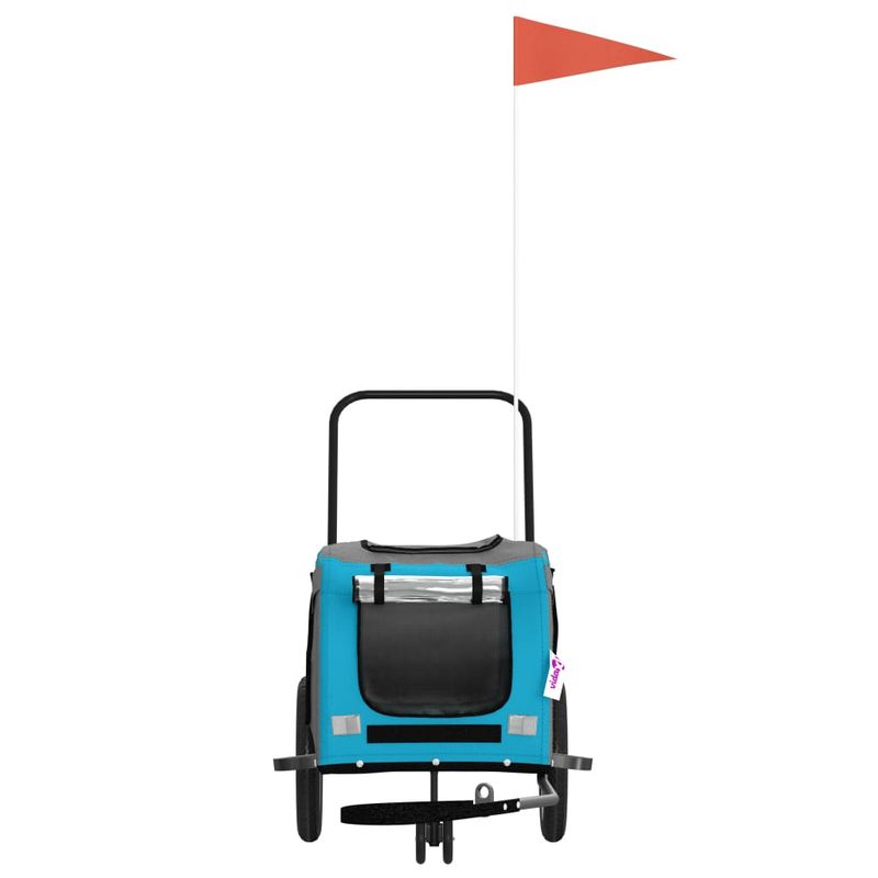 Petshop - Accesorii petshop - Culcusuri si custi - Genti si articole transport - Remorca bicicleta animale companie, albastru/negru, oxford/fier - Infinity.ro