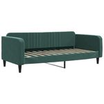 Casa si Gradina - Mobilier - Paturi si accesorii - Paturi - Pat de zi cu saltea, verde inchis, 100x200 cm, catifea - Infinity.ro
