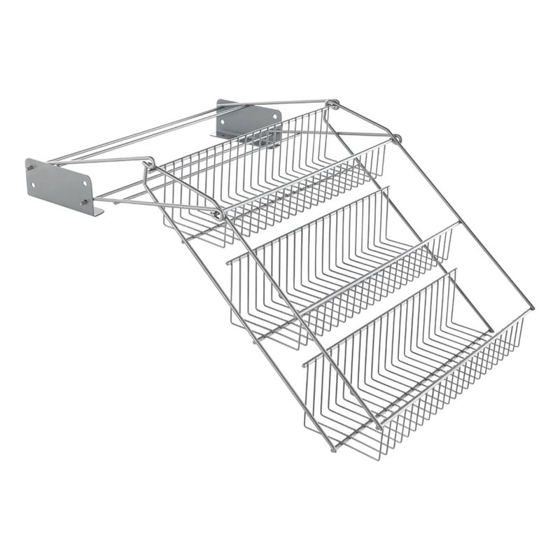 Casa si Gradina - Mobilier - Biblioteci si rafturi - Rafturi - Metaltex Raft pentru condimente cu 3 niveluri „Up&Down” pe sine - Infinity.ro