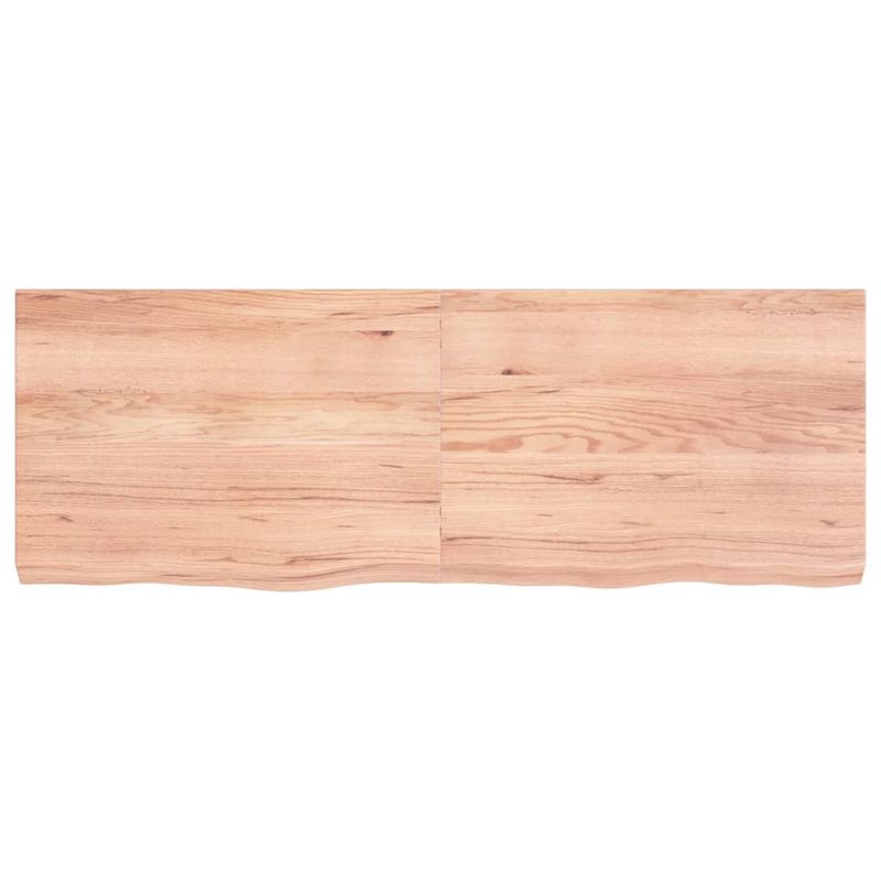 Casa si Gradina - Mobilier - Mobilier baie - Blaturi baie - Blat de baie, maro deschis, 140x50x(2-6) cm, lemn masiv tratat - Infinity.ro